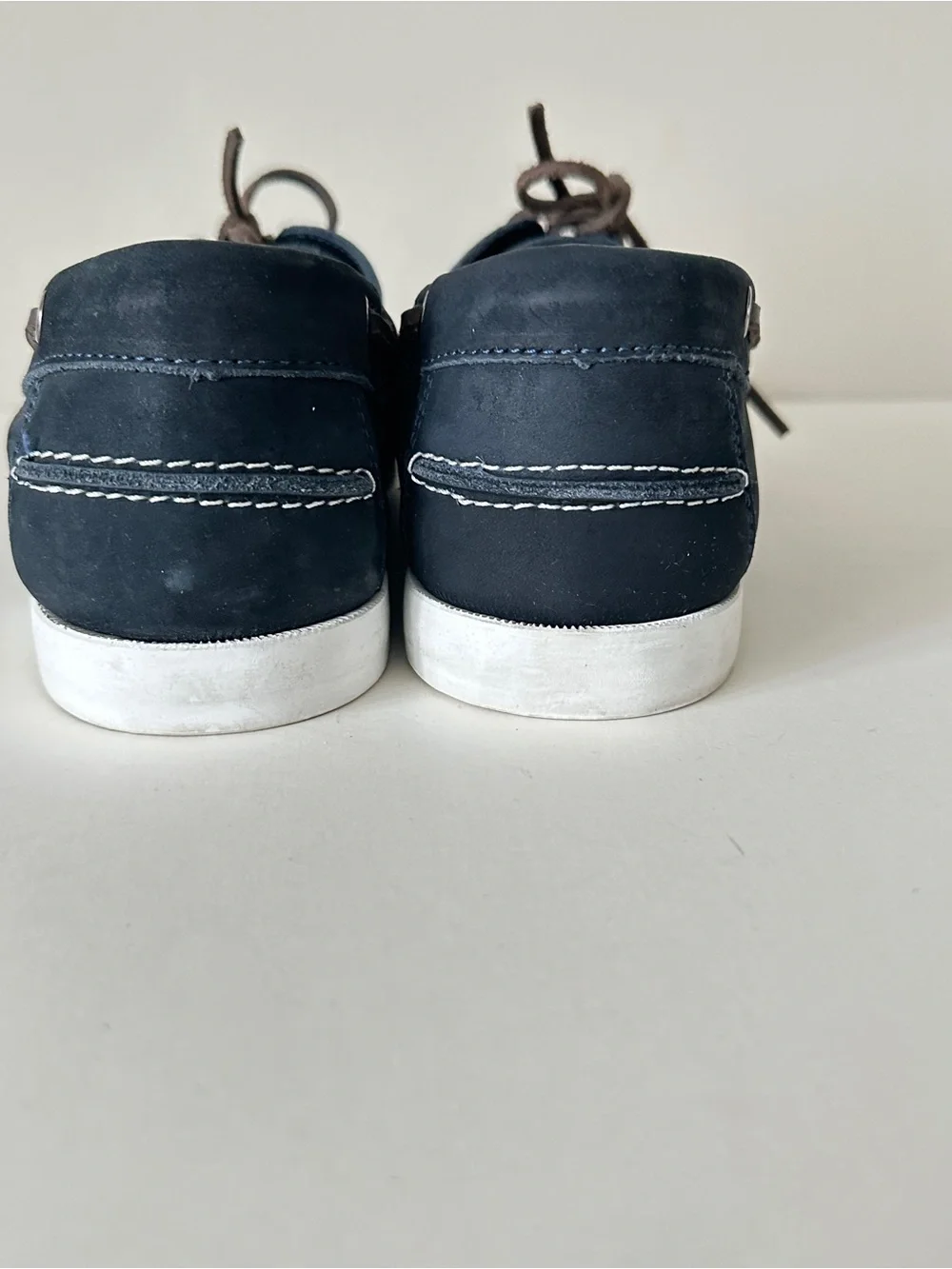 Marc Joseph New York Blue Navy Leather Boat Men's Shoes, Sz 13 Preowned, perfect